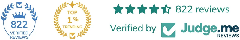 822 verified reviews, Top 1% Trending — Verified by Judge.me